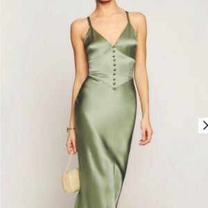 Reformation 100% silk Esa midi dress XS